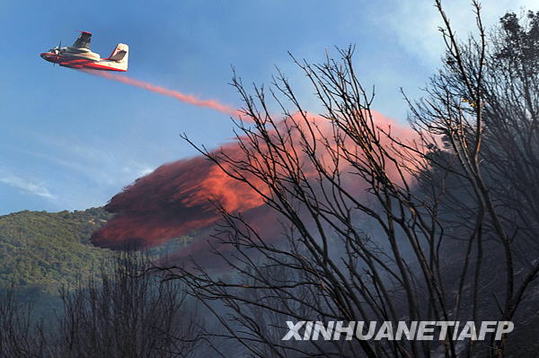 法國科西嘉島發(fā)生山火