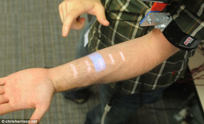 美科學(xué)家研究手臂觸摸屏 打電話只需點(diǎn)擊皮膚