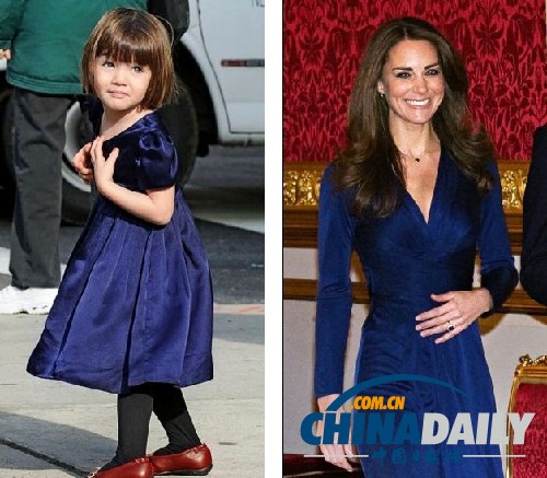 組圖：阿湯哥女兒成凱特王妃時(shí)尚向?qū)?著裝風(fēng)格驚似