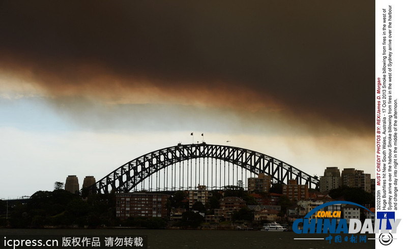 澳大利亞新州山火肆虐 悉尼成“霧都”