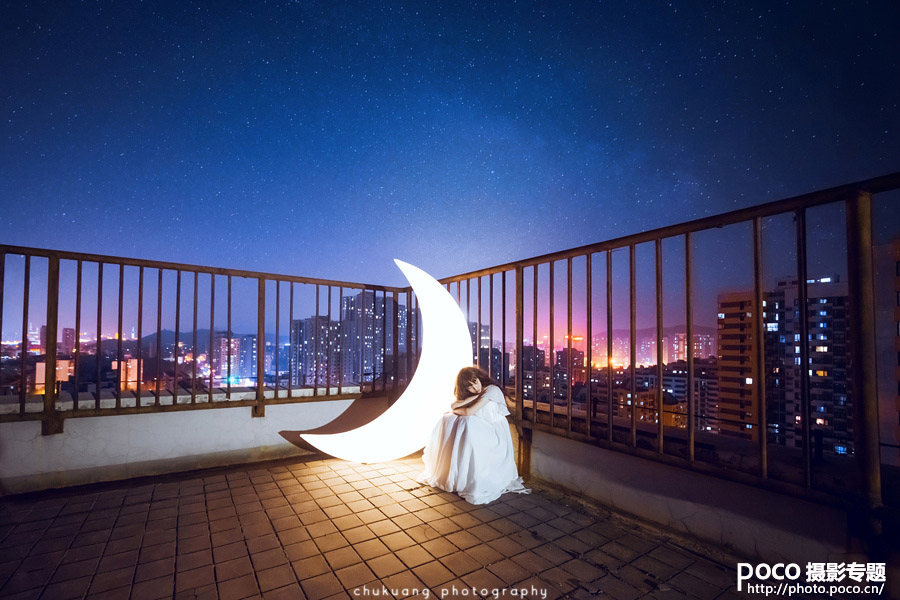 組圖:夜景人像《月亮忘記了》