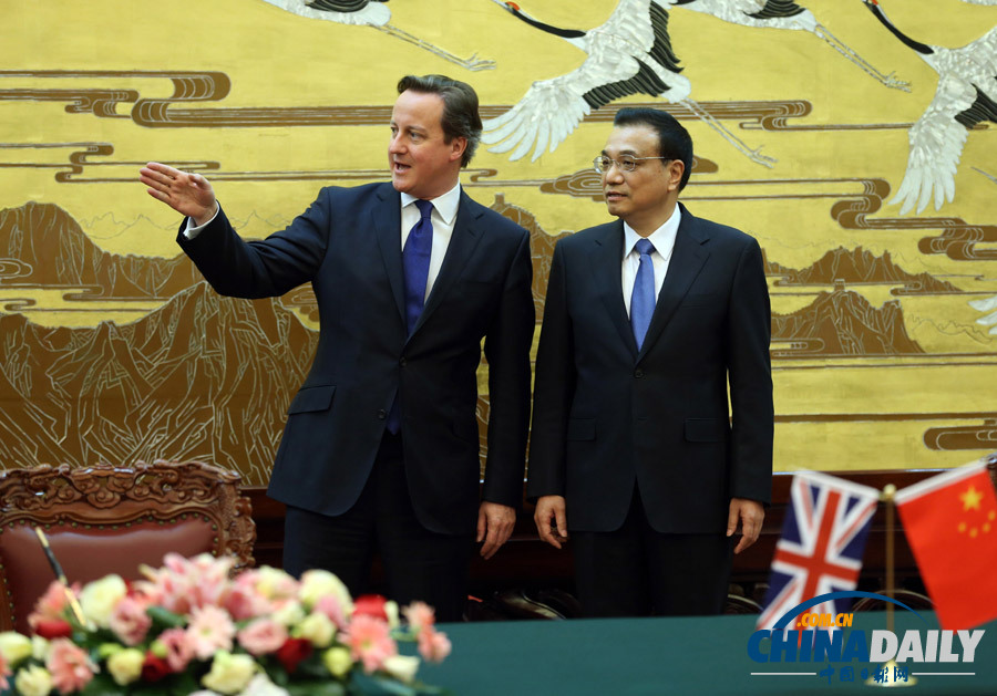 英國首相卡梅倫訪華精彩圖片集錦