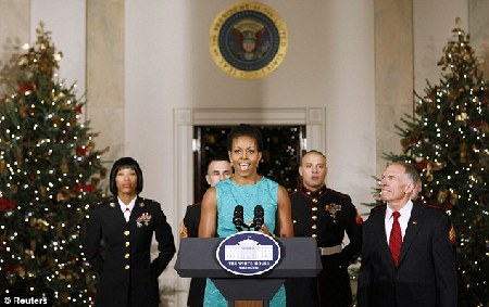 米歇爾公布白宮圣誕主題 環(huán)保裝飾點亮節(jié)日氣氛