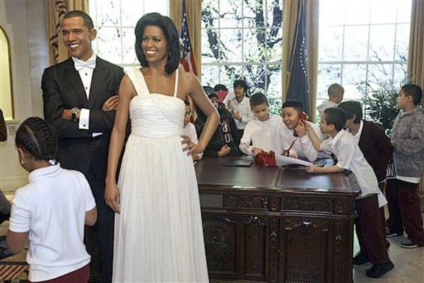 美國第一夫人米歇爾蠟像亮相紐約