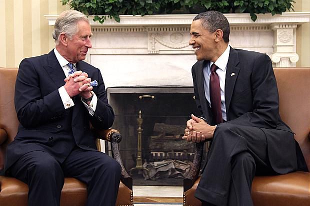 查爾斯訪美呼吁少吃牛肉 奧巴馬盛贊“世紀婚禮”