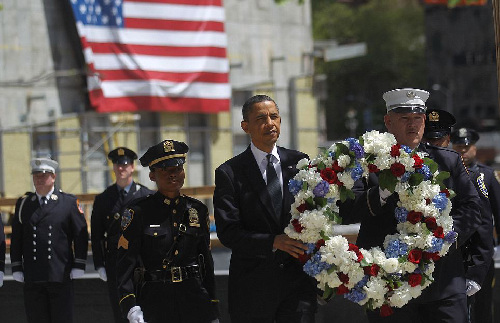 奧巴馬悼念9•11逝者 獨(dú)攬功績(jī)引布什不滿