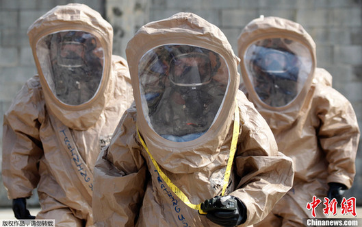 美陸軍第23化學(xué)大隊(duì)重駐韓國 進(jìn)行裝備展示