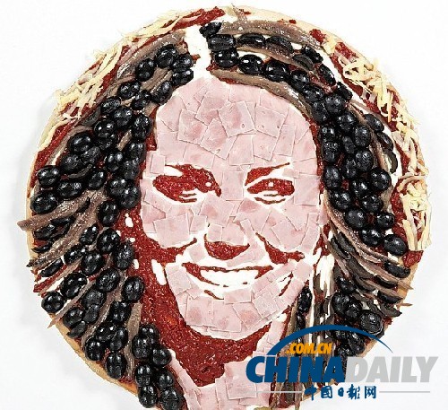 名人臉譜披薩出爐 凱特、辣妹、奧巴馬個個美味