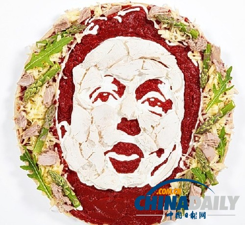 名人臉譜披薩出爐 凱特、辣妹、奧巴馬個個美味