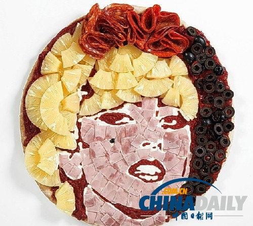 名人臉譜披薩出爐 凱特、辣妹、奧巴馬個個美味