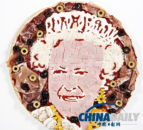 名人臉譜披薩出爐 凱特、辣妹、奧巴馬個個美味