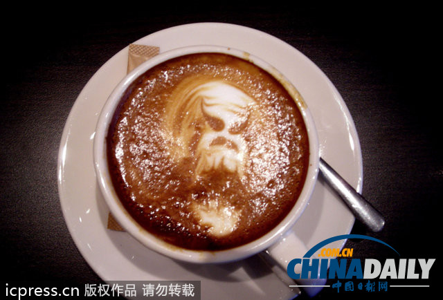 奇妙咖啡藝術(shù) 愛因斯坦向你吐舌賣萌