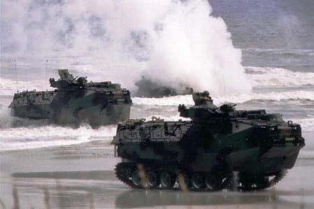 臺(tái)軍陸戰(zhàn)隊(duì)AAV7兩棲登陸車明天正式成軍