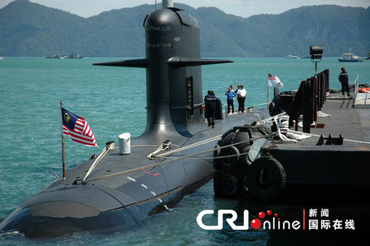 馬來西亞最新型潛艇亮相國際防務(wù)展