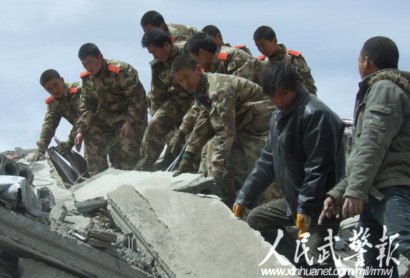 武警部隊多路趕赴青海地震災(zāi)區(qū)