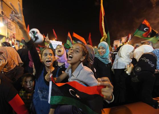 利比亞民眾在班加西舉行慶祝集會(huì)