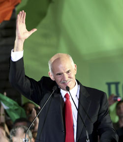 圖：希臘反對(duì)黨泛希社運(yùn)在大選中勝出