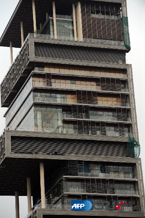 印度首富27層豪宅將完工 價(jià)值10億美元(高清組圖)