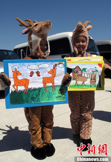 臺灣長鬃山羊、梅花鹿正式入住威海“新家”(圖)