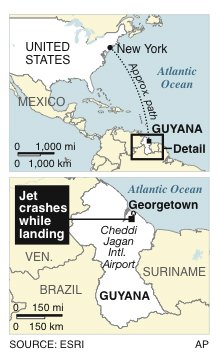 圭亞那雨夜急降機(jī)身斷裂 奇跡兩度發(fā)生163人全部生還