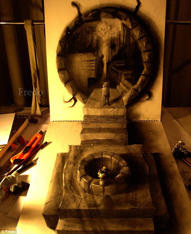 智利20歲藝術(shù)家手繪3D鉛筆畫 栩栩如生網(wǎng)上受熱捧