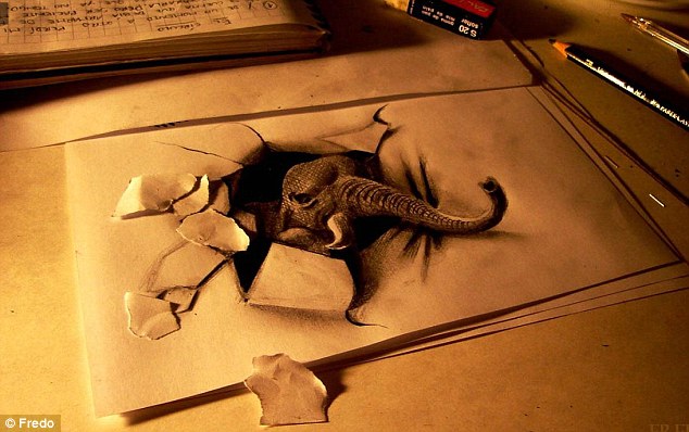 智利20歲藝術(shù)家手繪3D鉛筆畫 栩栩如生網(wǎng)上受熱捧