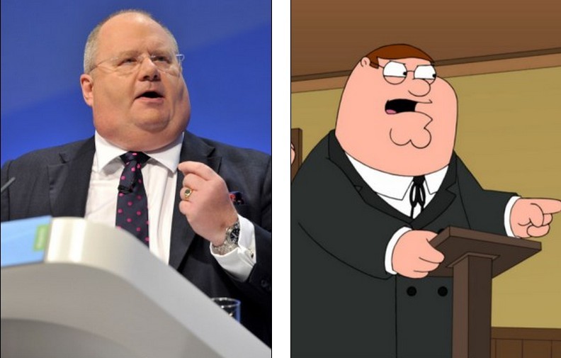 爆笑！ 英國(guó)政壇高官與卡通明星“撞臉”