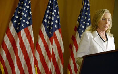 希拉里回應(yīng)訪埃期間遭抗議事件：不過是浪費了西紅柿