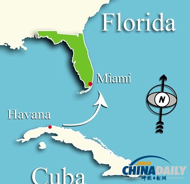 澳女子嘗試從古巴游泳至美國 下水11小時(shí)被水母刺傷