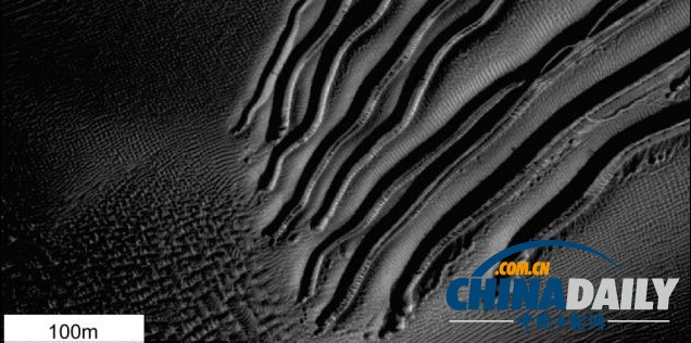 NASA稱火星表面凹槽或干冰滑落造成 系特有現(xiàn)象