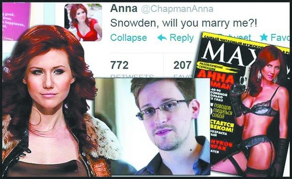 傳斯諾登與查普曼隔空示愛 俄回應(yīng)機(jī)場(chǎng)中轉(zhuǎn)區(qū)不能結(jié)婚