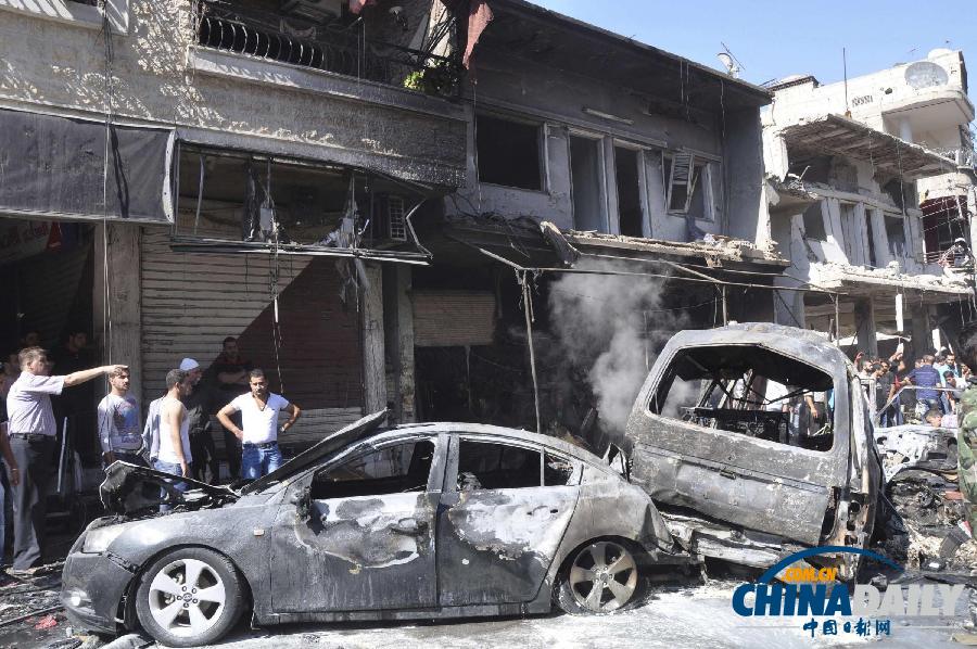敘利亞首都汽車爆炸 已致至少10人死亡(高清組圖)