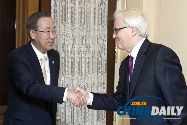 潘基文與俄外長(zhǎng)拉夫羅夫會(huì)晤 商討敘利亞問題