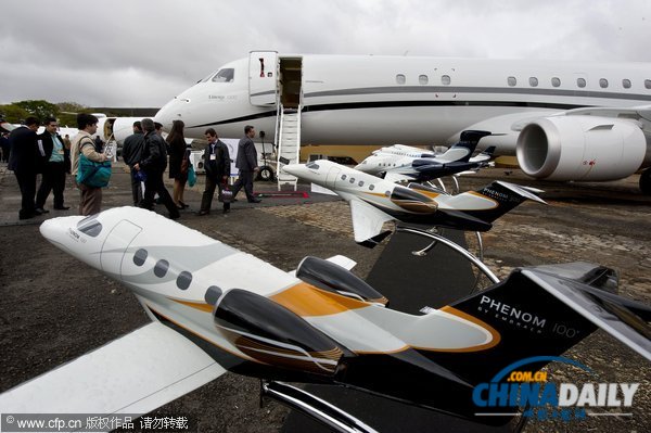 拉丁美洲商務(wù)航展在巴西舉行 奢華公務(wù)機(jī)紛紛亮相