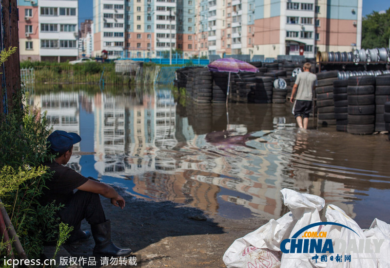 俄羅斯阿穆爾河水位上漲 城市進入緊急狀態(tài)（高清組圖）