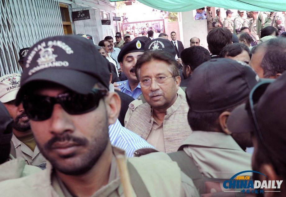 穆沙拉夫被控謀殺今日出庭受審 大批軍警護送(高清組圖)