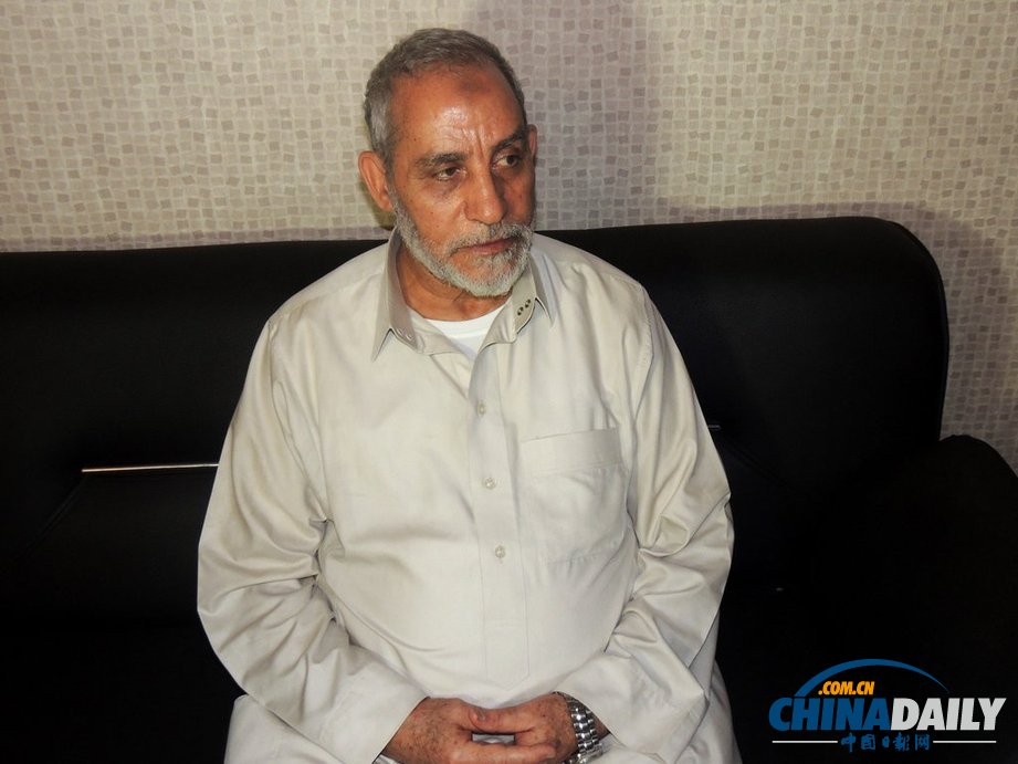 埃及內(nèi)政部首次公布穆兄會最高領(lǐng)導(dǎo)人巴迪亞被捕后照片(組圖)