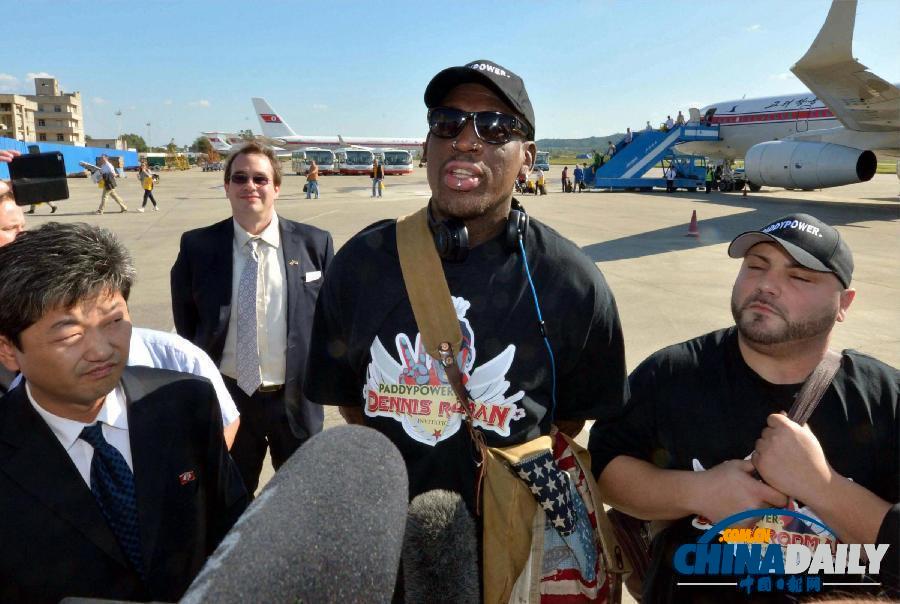美國前NBA球星羅德曼抵達(dá)平壤 盼與金正恩共進(jìn)晚餐