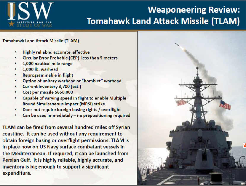 圖解：美至少需要300枚戰(zhàn)斧才能勉強(qiáng)碾碎敘利亞防空