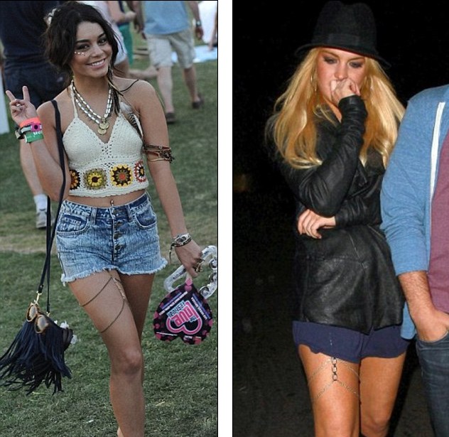 圖：給大腿戴“項鏈”？奇特飾品成女星新寵