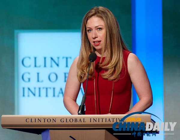 2013克林頓全球倡議大會舉行 切爾西助陣與玩偶對話
