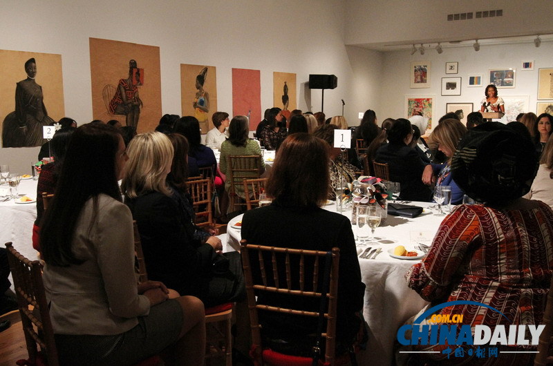 美國(guó)第一夫人會(huì)見各國(guó)政要夫人女友