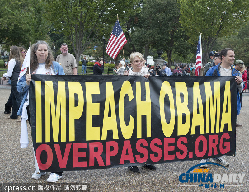 美國“百萬老兵大游行”抗議政府關(guān)門 佩林到場慰問（組圖）