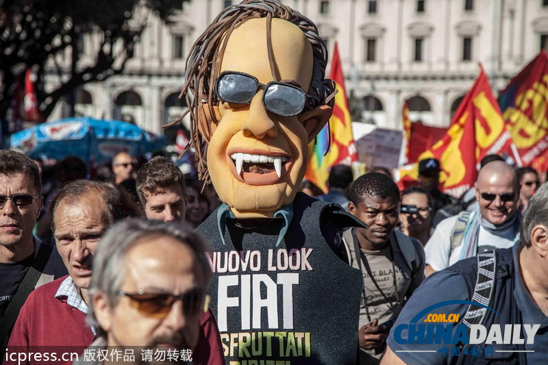 意大利工人罷工 抗議政府緊縮政策