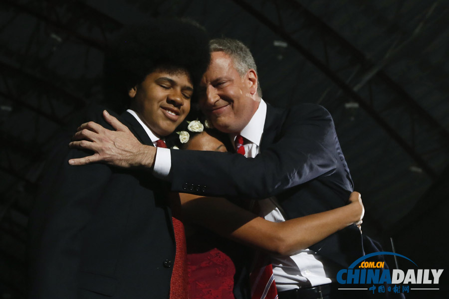 紐約24年首迎民主黨市長 白思豪推特“感謝紐約”（高清組圖）