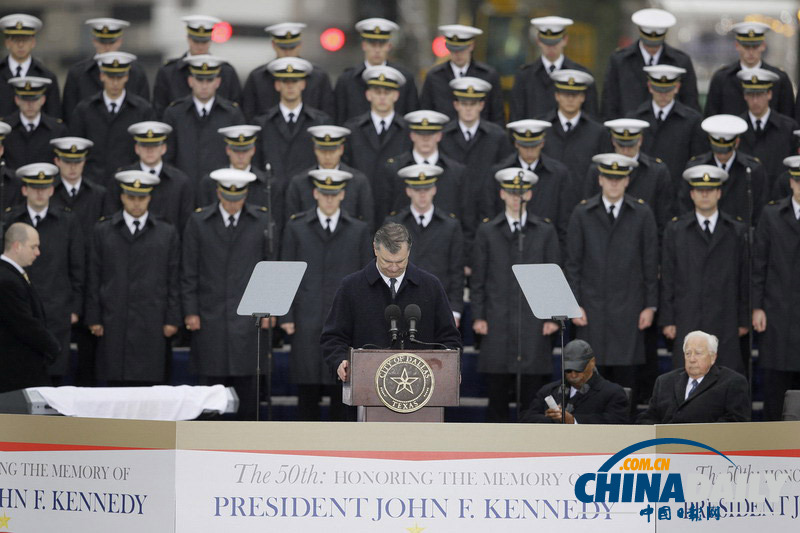 美國達(dá)拉斯首度大規(guī)模紀(jì)念肯尼迪遇刺50周年