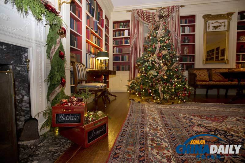 白宮圣誕節(jié)裝飾先睹為快 充滿濃郁節(jié)日氛圍