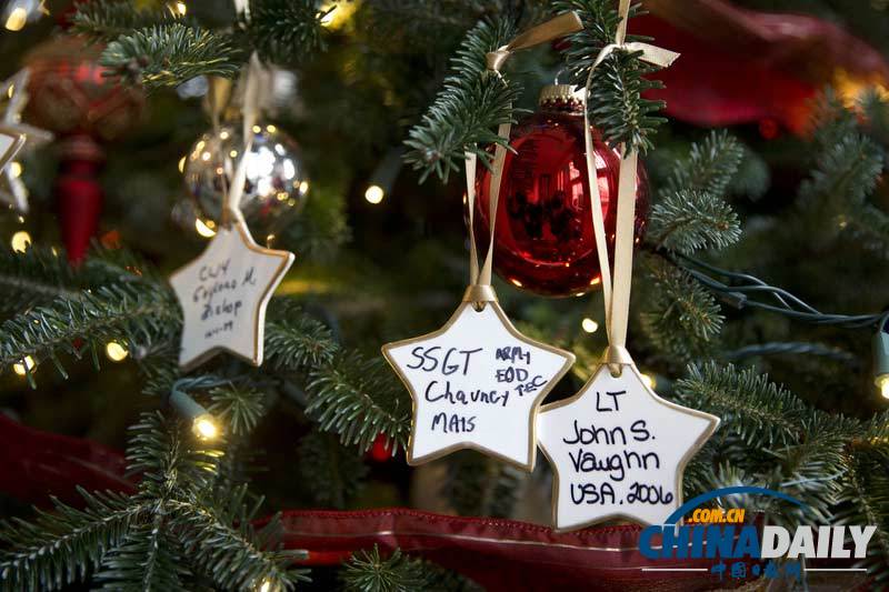 白宮圣誕節(jié)裝飾先睹為快 充滿濃郁節(jié)日氛圍