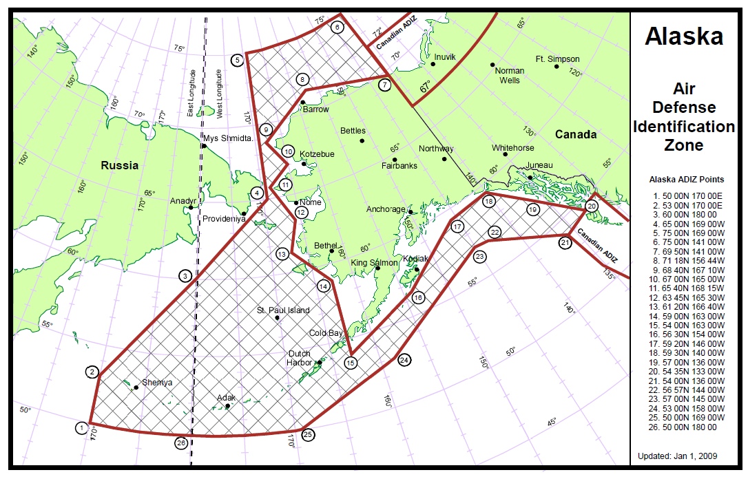 各國防空識別區(qū)盤點