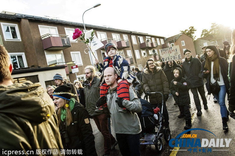 1.6萬人占領(lǐng)瑞典街道 抗議納粹以及種族歧視